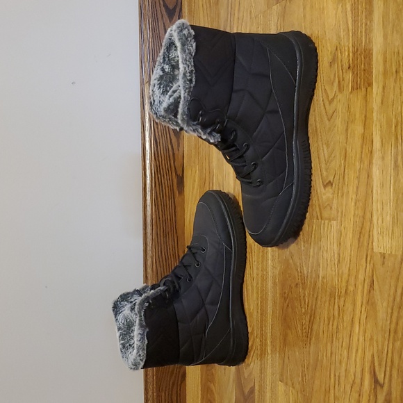 Tamarack Thinsulate Water Resistant Winter Boots Womens Size 9 Black - Picture 7 of 13